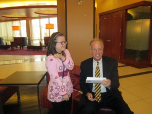 Rachel having fun with her friend, Senator Jerry Moran.