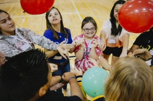 Rachel and other middle schoolers at WEB leader training. The smile tells the story. 