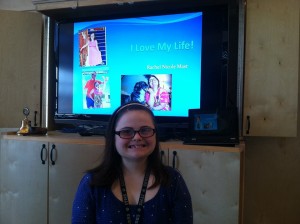 Rachel speaking to the Olathe Rotary Club