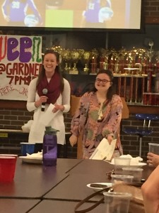 Volleyball banquet. The manager and the coach.