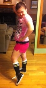 Here's is My American Idol ready to go to Hip Hop Class!