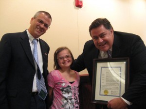 Mayor Copeland, Rachel and Jonathan, Down Syndrome Awareness Month