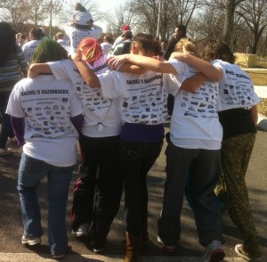 Friends walking for Rachel and Down syndrome awareness