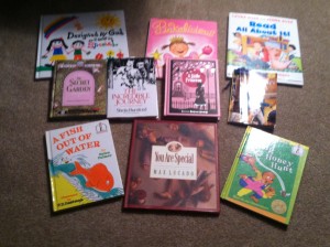 Some of Rachel's birthday books.