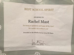 best school spirt certificate