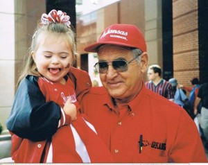 Favorite picture at a Hog game with Poppie!