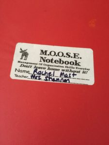 MOOSE Preschool Notebook - Back and forth every day